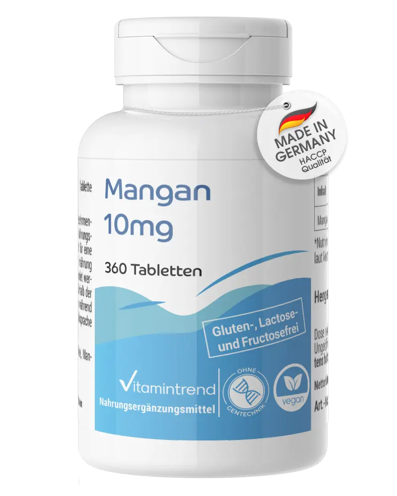 Manganeso 10 mg - 360 comprimidos - Envase grande | Vitamintrend