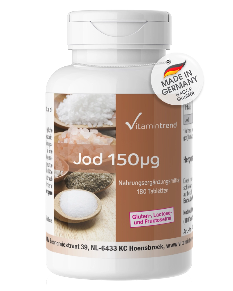 Iodine 150μg - 180 tablets from potassium iodide Iodine 150μg - 180 tablets from potassium iodide