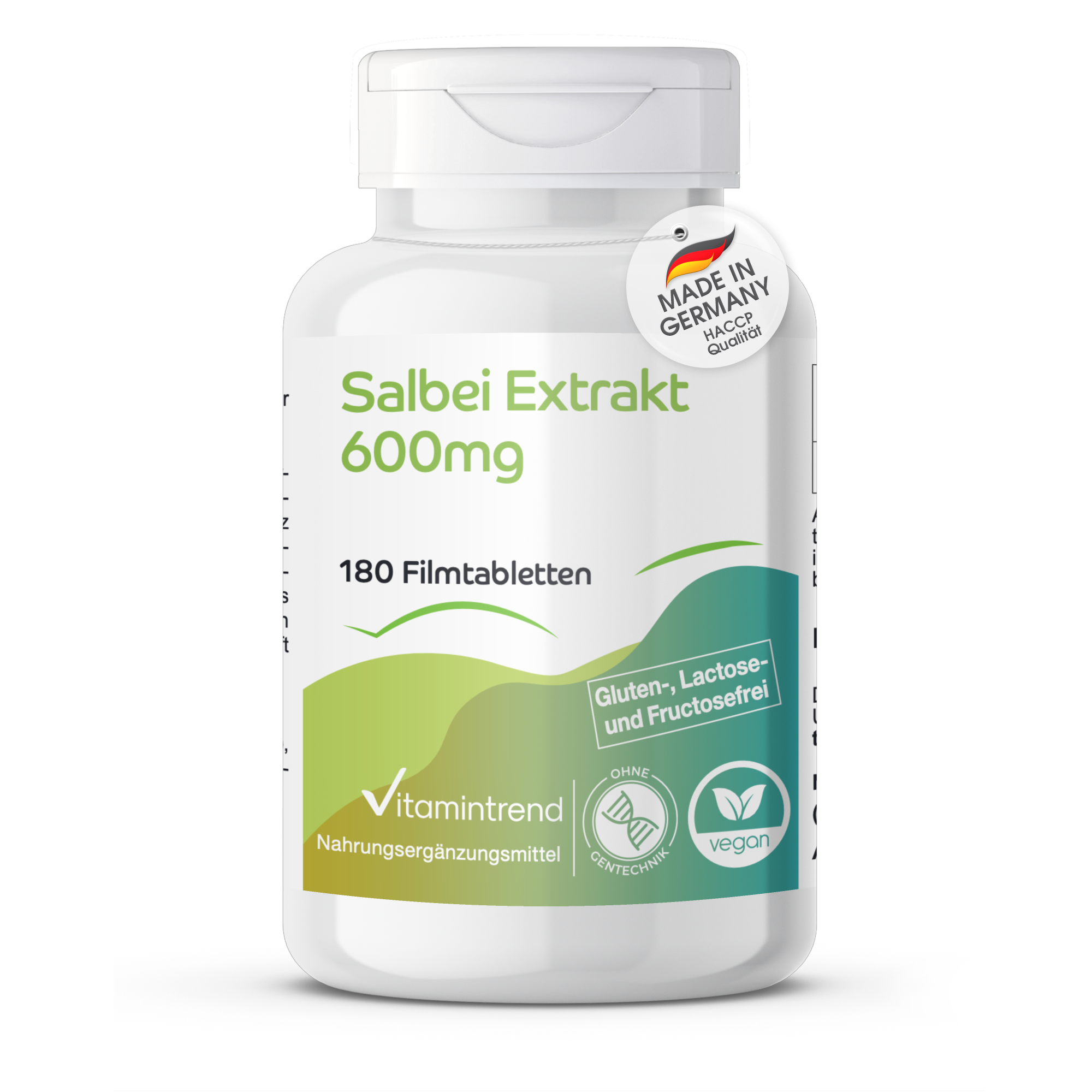 Sage Extract 600mg - 180 Film-Coated Tablets | Vitamintrend
