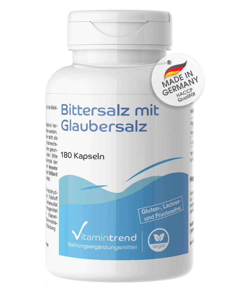 Epsom salt with Glauber's salt 180 capsules magnesium sulphate sodium sulphate, vegan Epsom salt with Glauber's salt 180 capsules magnesium sulphate sodium sulphate, vegan