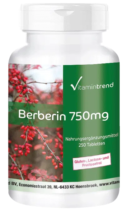 Berberine 750mg - hooggedoseerd - veganistisch - 250 tabletten