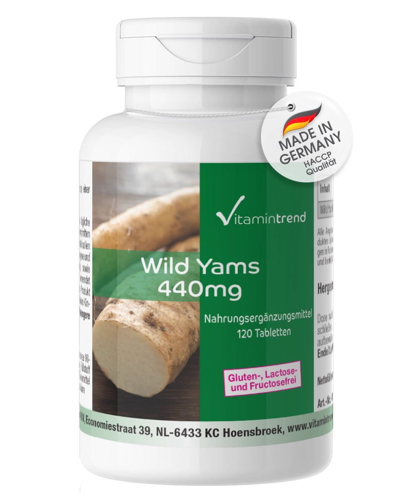 Wild yam 440mg - 120 tablets - 20% diosgenin Wild yam 440mg - 120 tablets - 20% diosgenin