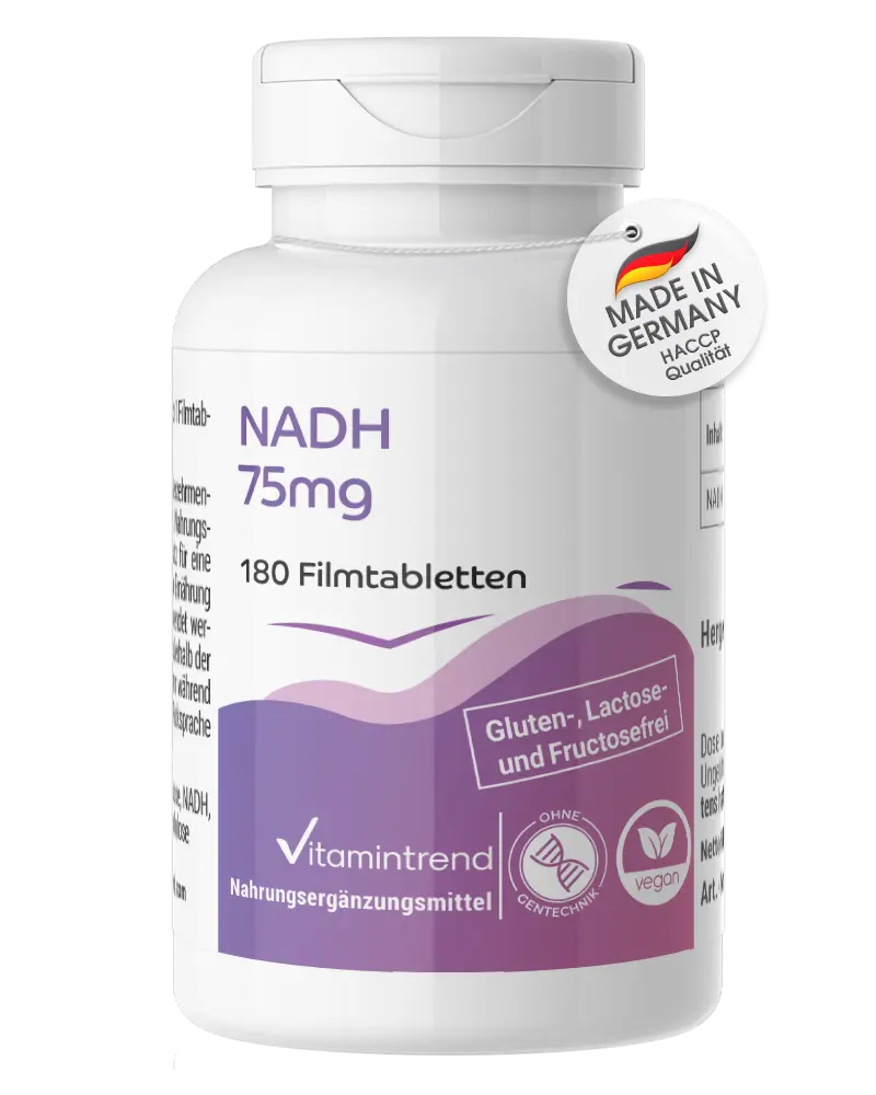 NADH 75mg - 180 Comprimidos recubiertos | Vitamintrend