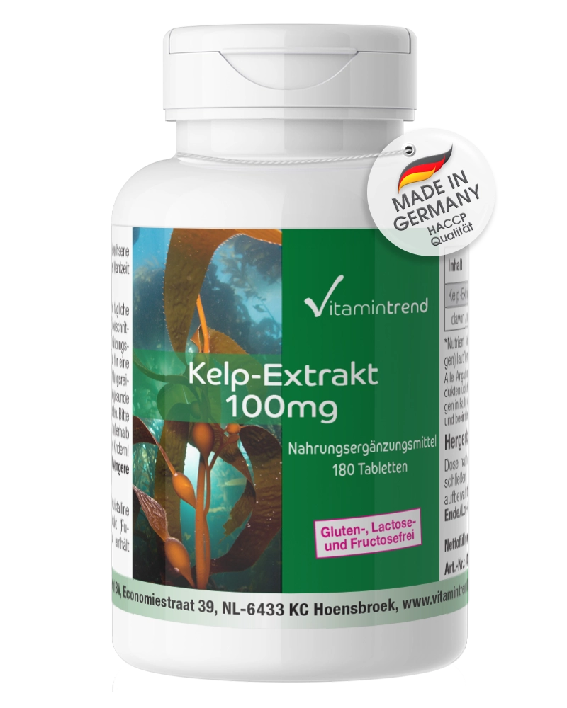 Extracto de alga Kelp 100mg 180 comprimidos Extracto de alga Kelp 100mg 180 comprimidos