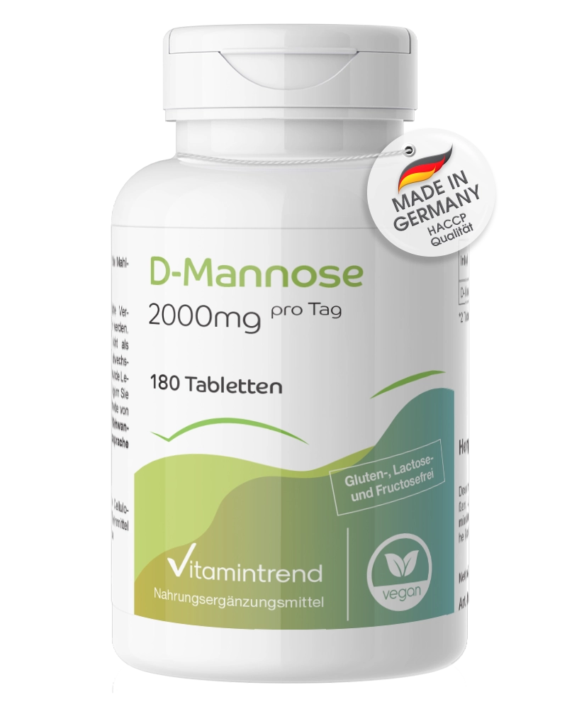 D-Mannose 1000mg - vegan - 180 tablets - bulk pack D-Mannose 1000mg - vegan - 180 tablets - bulk pack