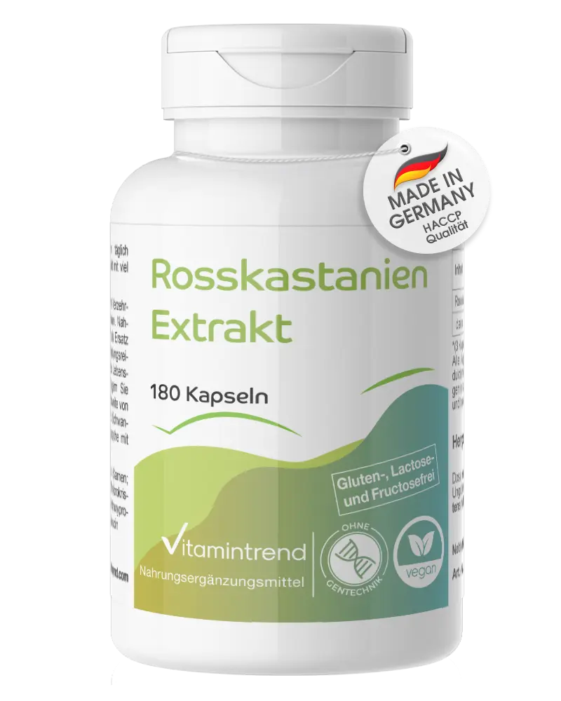 Extrait de Marronnier d’Inde - 180 gélules - faciles à avaler - vegan | Vitamintrend