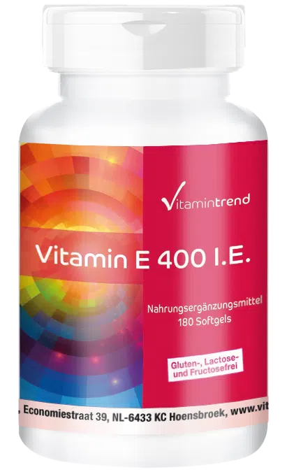 Vitamine E 400 I.U. - hoog gedoseerd - 180 softgels