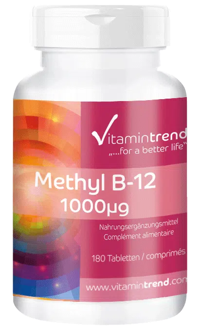 Metilcobalamina B-12 1000µg - 180 compresse - Vegan - Confezione sfusa per 1/2 anno