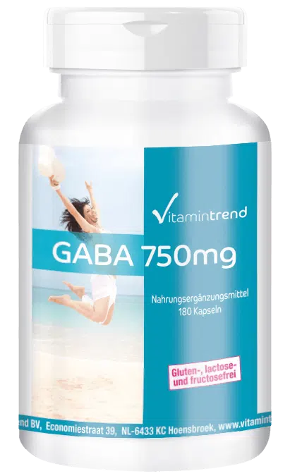 GABA 750mg - Alto dosaggio - Vegan - 180 Capsule
