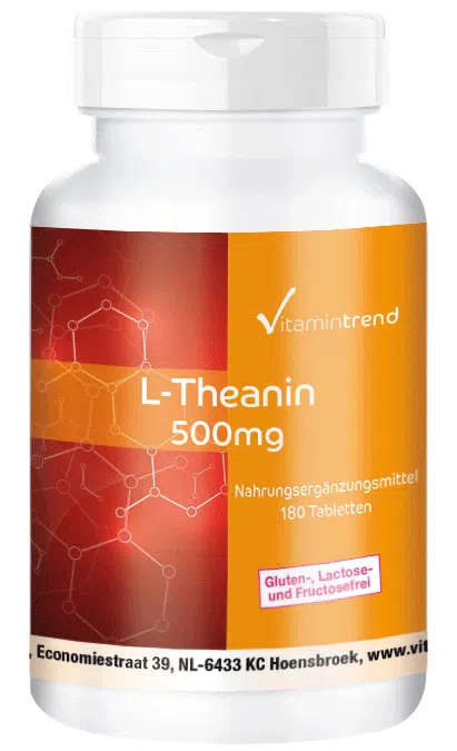 L-Théanine 500mg 180 comprimés Flacon avantageux pour 6 mois