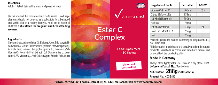 Ester C® 500mg - 180 Comprimidos