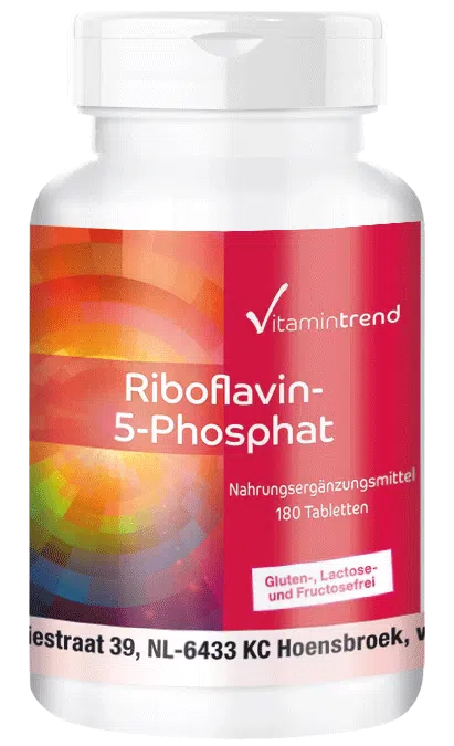 Riboflavin-5-Phosphat - vegan - 180 Tabletten – Großpackung