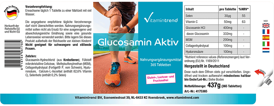 Glucosamine Active 365 Comprimés