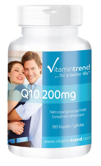 Co-enzym Q10 200mg 180 capsules, veganistisch, hoog gedoseerd, bulkverpakking voor 6 maanden