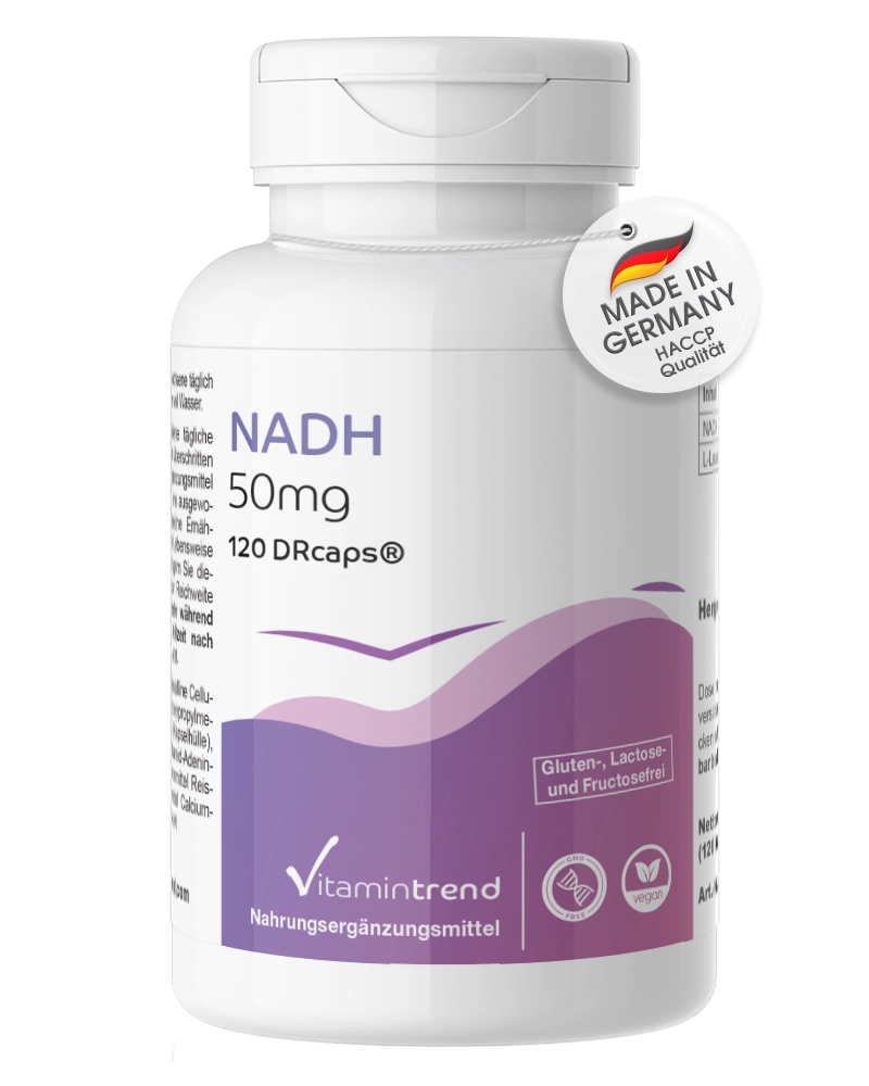 NADH 50mg - Haute dose - Vegan - 120 Gélules NADH 50mg - Haute dose - Vegan - 120 Gélules