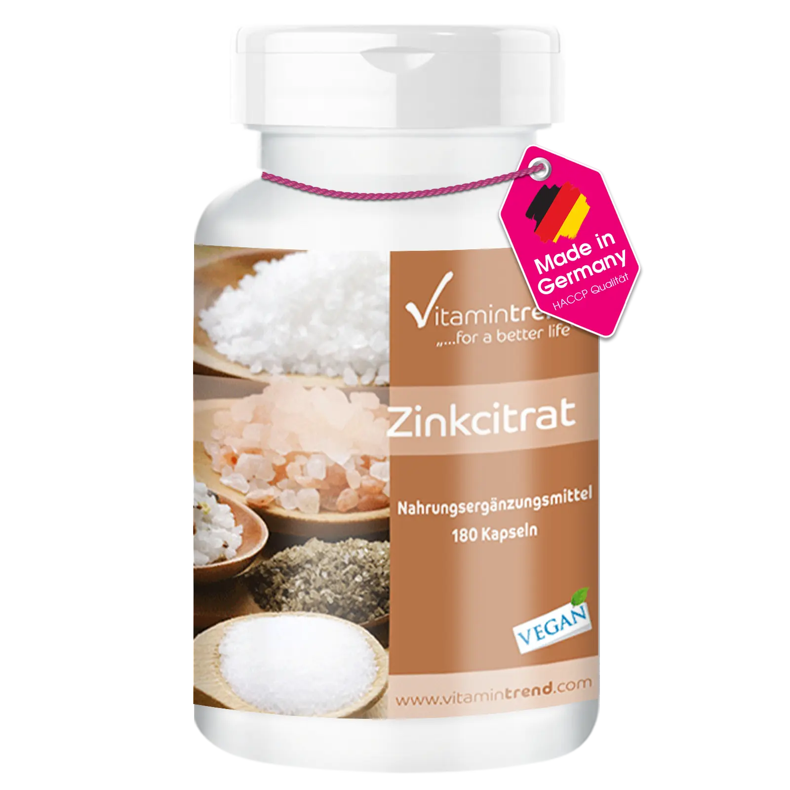 Zinc 50mg du citrate de zinc 180 gélules Végan