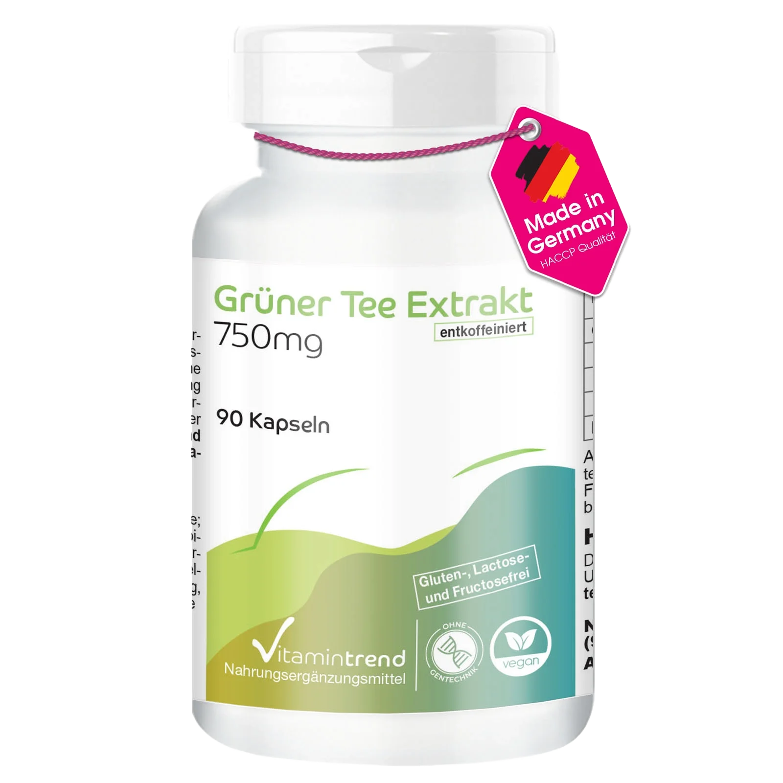 Grüner Tee Extrakt entkoffeiniert 750mg 