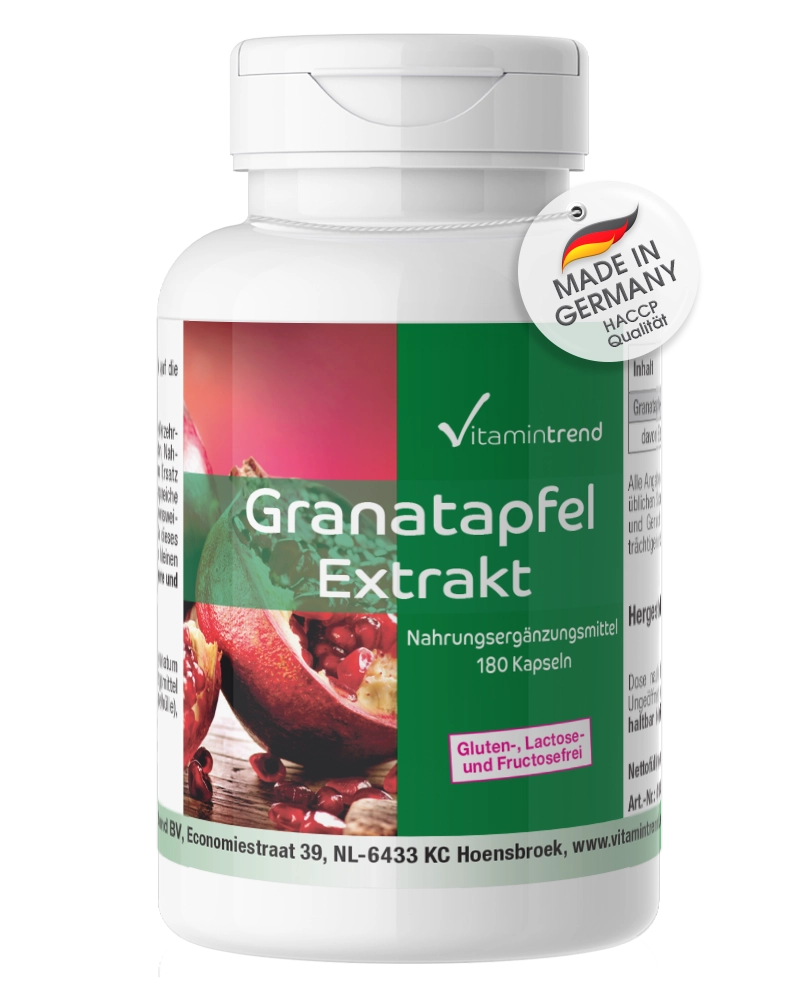 Extrait de Grenade 500mg - Vegan - 180 Gélules Extrait de Grenade 500mg - Vegan - 180 Gélules