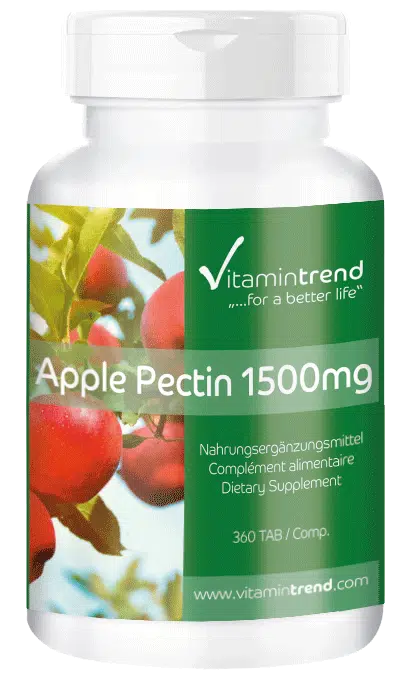 Pectine de pomme 500mg par jour, 360 comprimés, Flacon avantageux, fibres solubles, agent gonflant, saturant