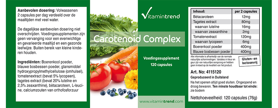 Carotenoid Complex - 120 Kapseln, Antioxidantien, vegan
