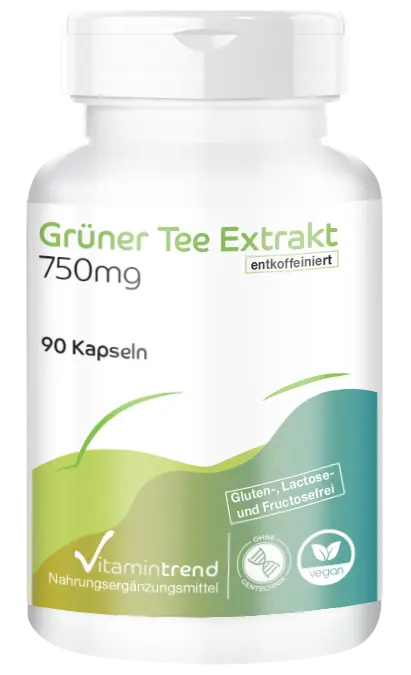 Groene thee-extract cafeïnevrij 750mg