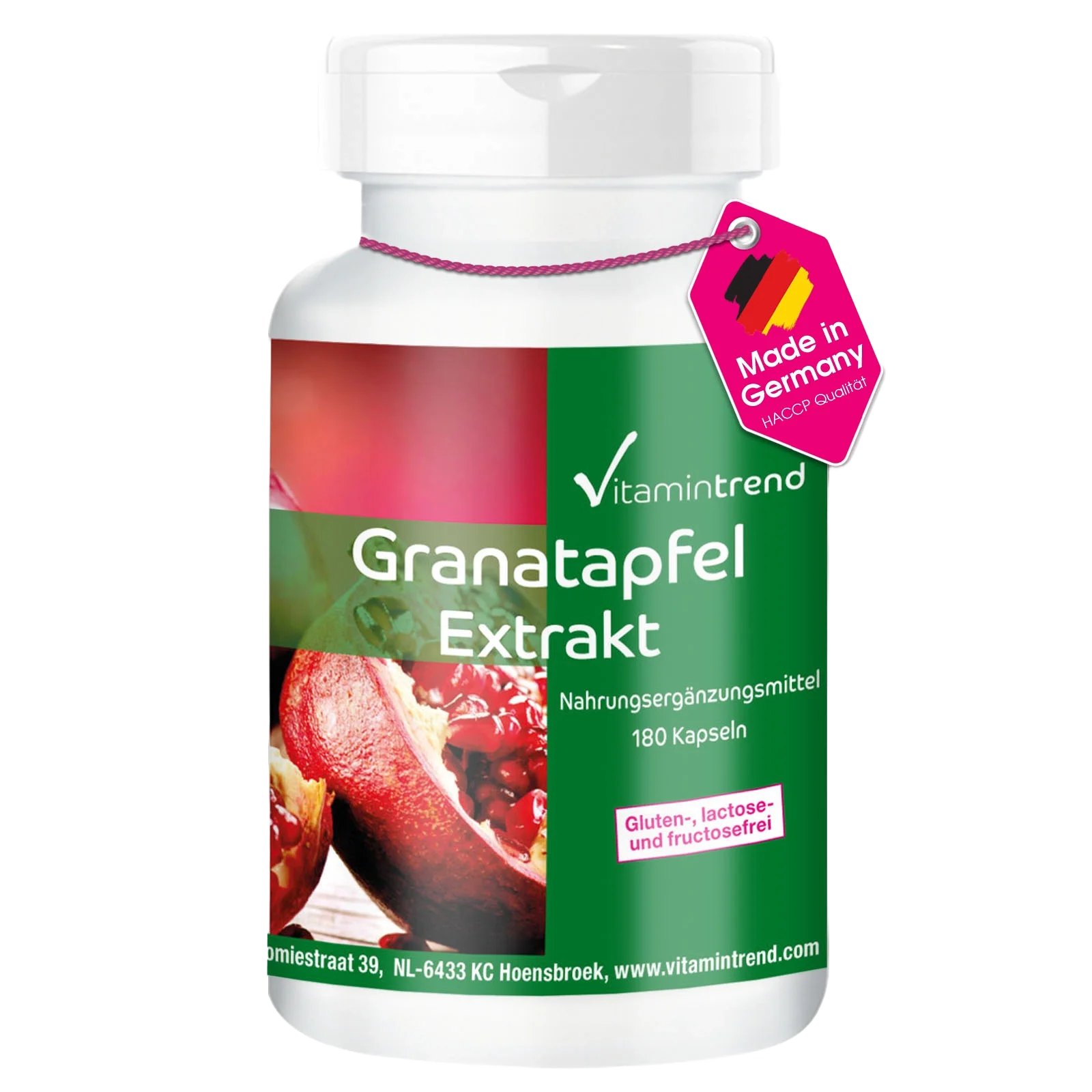 Extrait de Grenade 500mg - Vegan - 180 Gélules