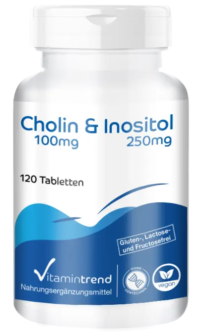 Cholin 100mg & Inositol 250mg - 120 Tabletten