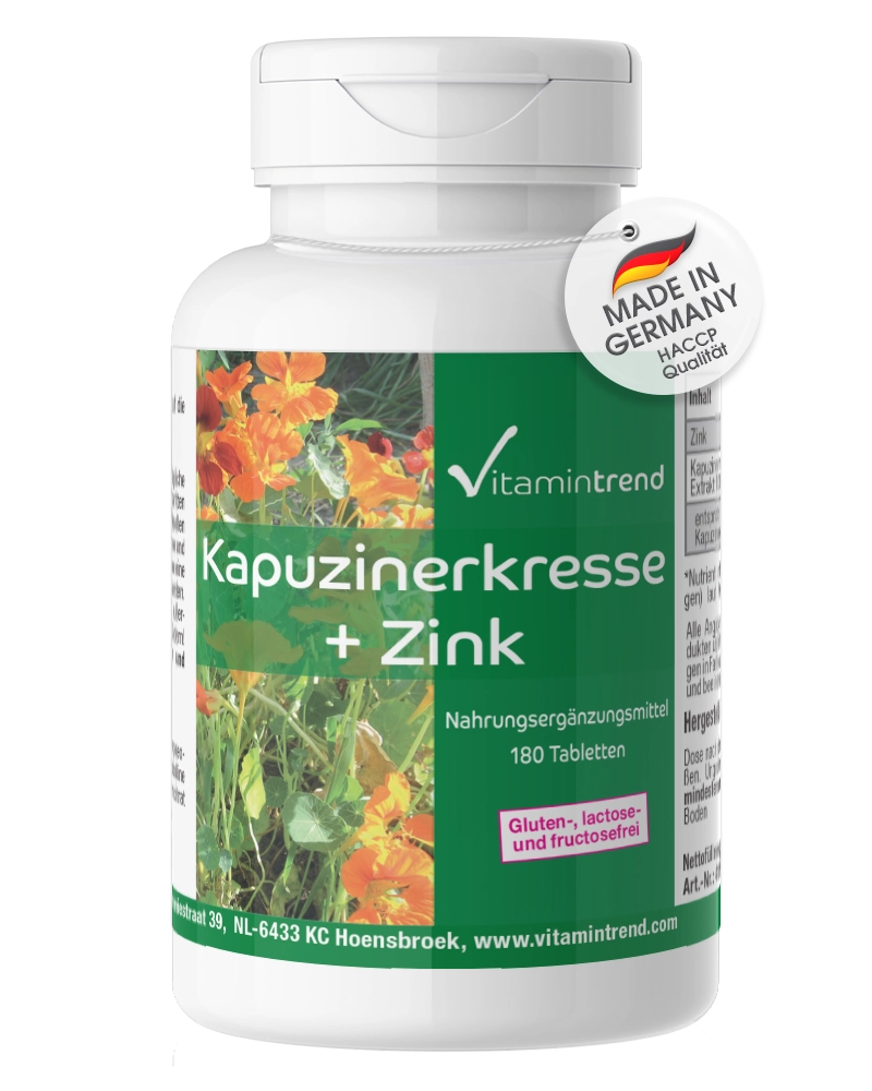 Capucine + Zinc - Vegan - 180 Comprimés Capucine + Zinc - Vegan - 180 Comprimés
