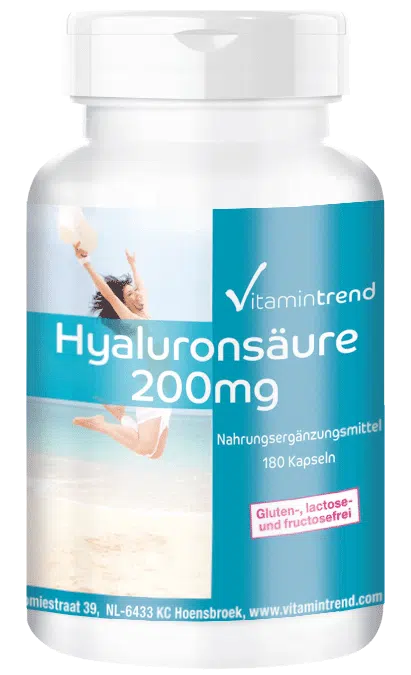 Hyaluronic acid 200mg - vegan - 180 Capsules - bulk pack