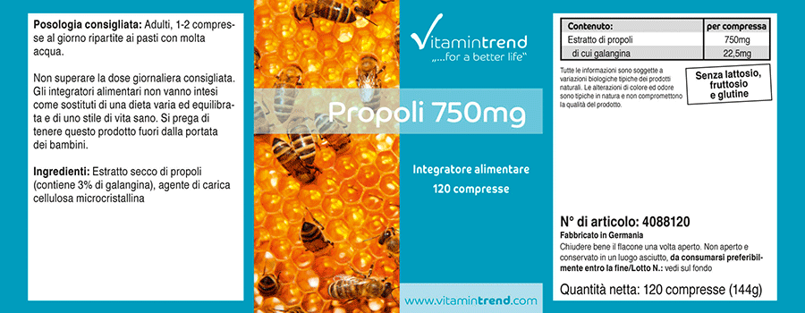 Propolis 750mg - 120 Tabletten