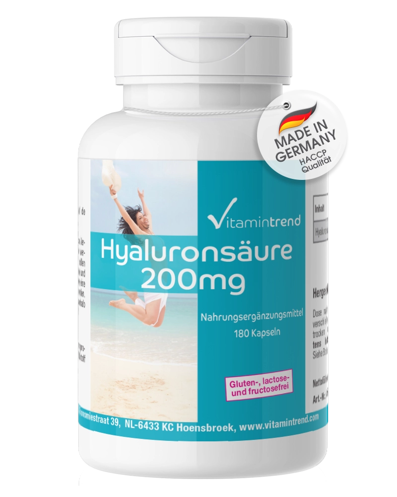 Acide hyaluronique 200mg - végétalien - 180 gélules Acide hyaluronique 200mg - végétalien - 180 gélules