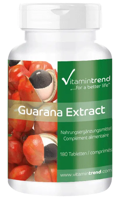 Guarana Extrakt (4:1) 300mg 180 tablets 4-fold concentrated for 6 months