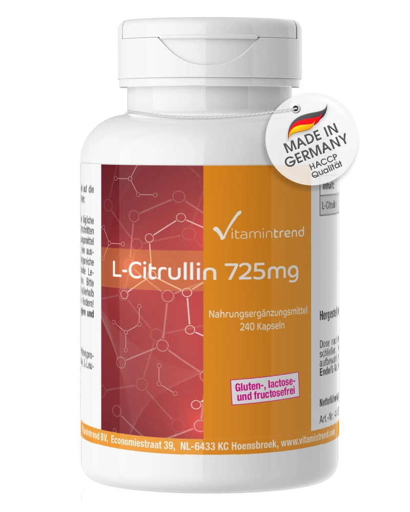 L-Citrulline 725mg - vegan - 240 Gélules L-Citrulline 725mg - vegan - 240 Gélules