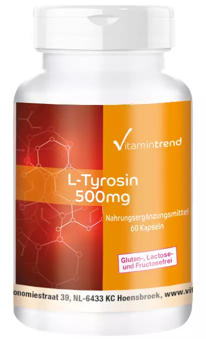 L-Tyrosin 500mg - 60 Kapseln - proteinogene Aminosäre