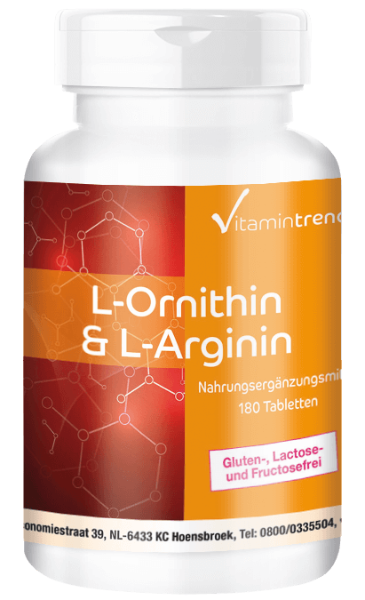 L-Ornithin + Arginin- 180 Tabletten
