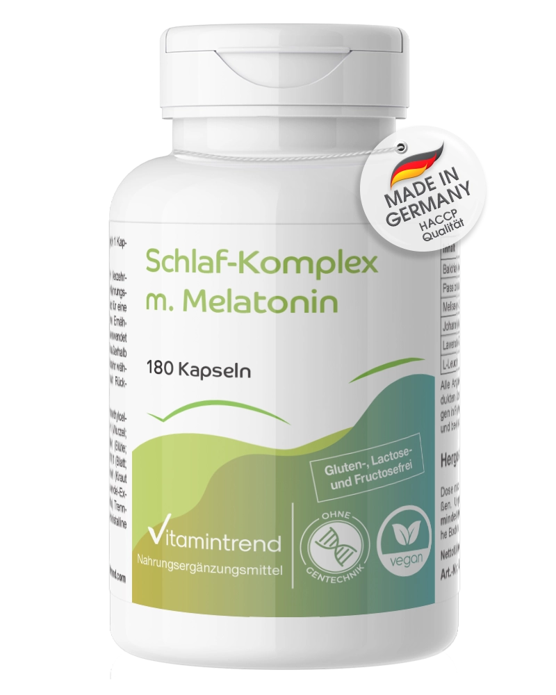 Vitamintrend Complexe Sommeil avec Mélatonine | 180 Gélules Vitamintrend Complexe Sommeil avec Mélatonine | 180 Gélules