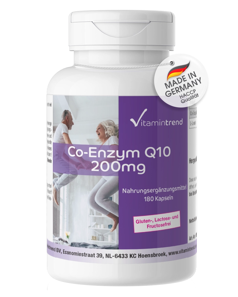 Coenzyme Q10 200mg - 180 gélules - Haute dose - Flacon avantageux pour 6 mois Coenzyme Q10 200mg - 180 gélules - Haute dose - Flacon avantageux pour 6 mois