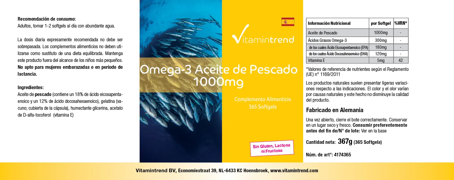 Omega - 3 Fischöl 1000mg