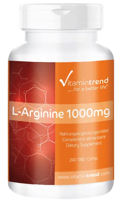 L-Arginine 1000mg 240 Comprimés, acide aminé