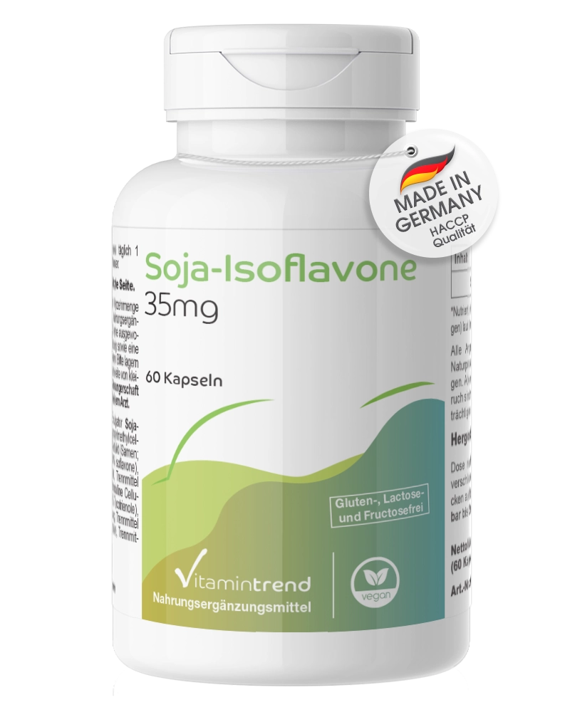 Isoflavones de soja 35mg - 60 gélules avec vitamine E Isoflavones de soja 35mg - 60 gélules avec vitamine E