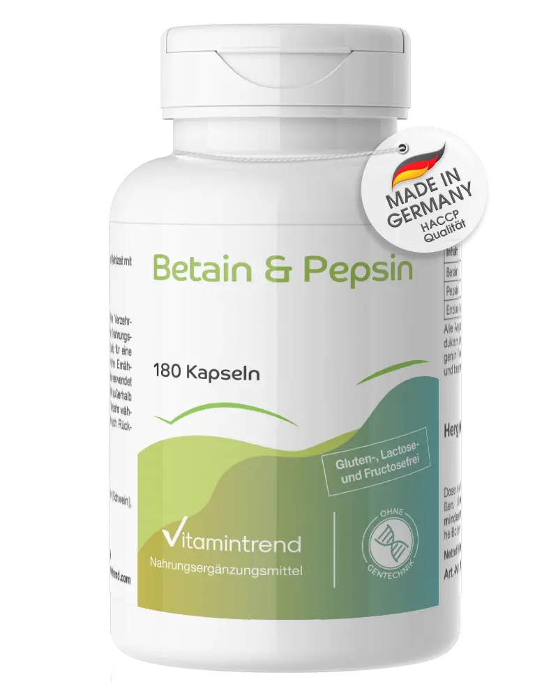Betain & Pepsin - 180 Kapseln | Vitamintrend
