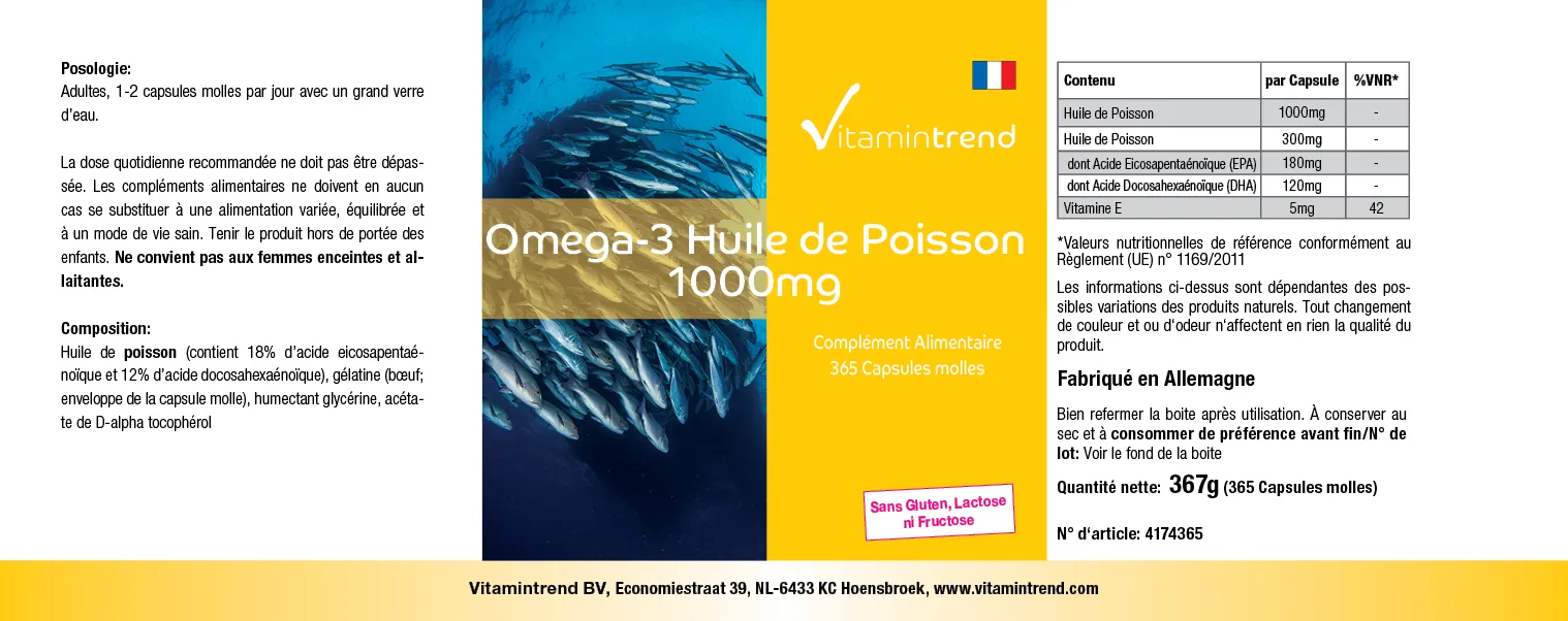 Omega - 3 Fischöl 1000mg