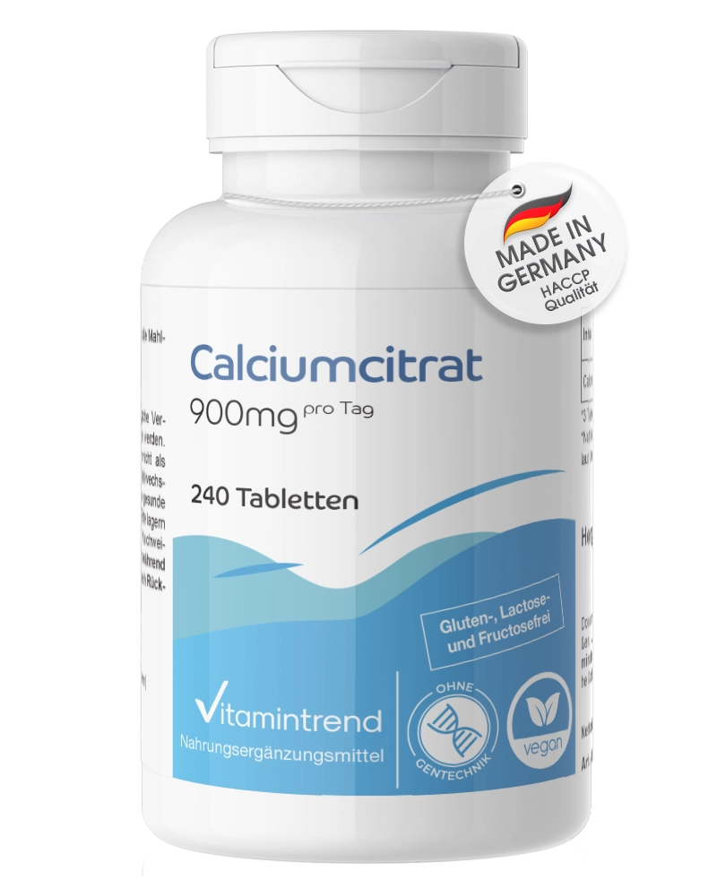 Citrate de calcium avec 300mg de calcium 240 comprimés, organique, substance pure, végétalien Citrate de calcium avec 300mg de calcium 240 comprimés, organique, substance pure, végétalien