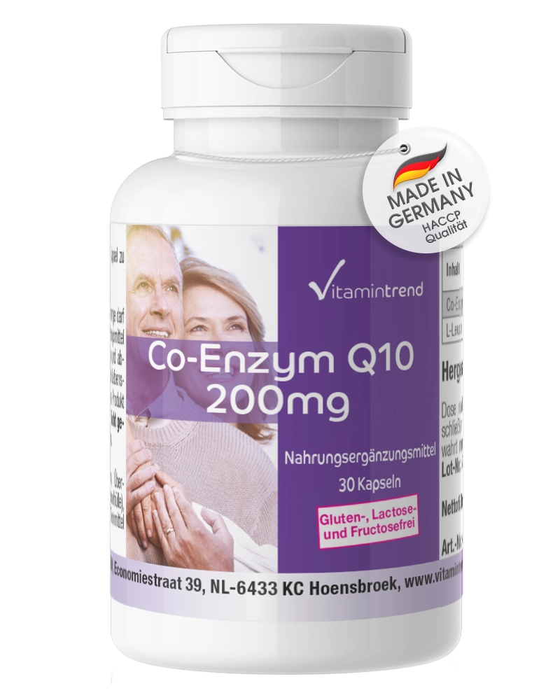 Coenzym Q10 200mg - 30 Kapseln - Ubichinon | Vitamintrend Coenzym Q10 200mg - 30 Kapseln - Ubichinon | Vitamintrend
