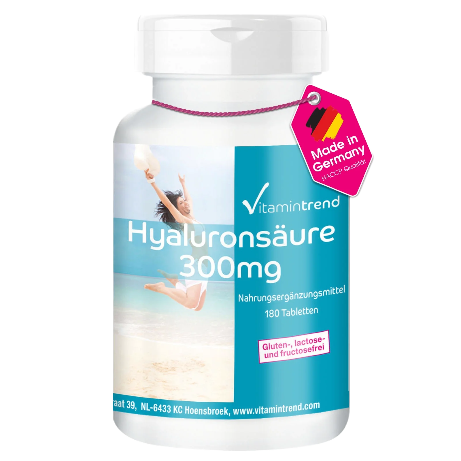 Hyaluronsäure 300mg - vegan - 180 Tabletten - hochdosiert