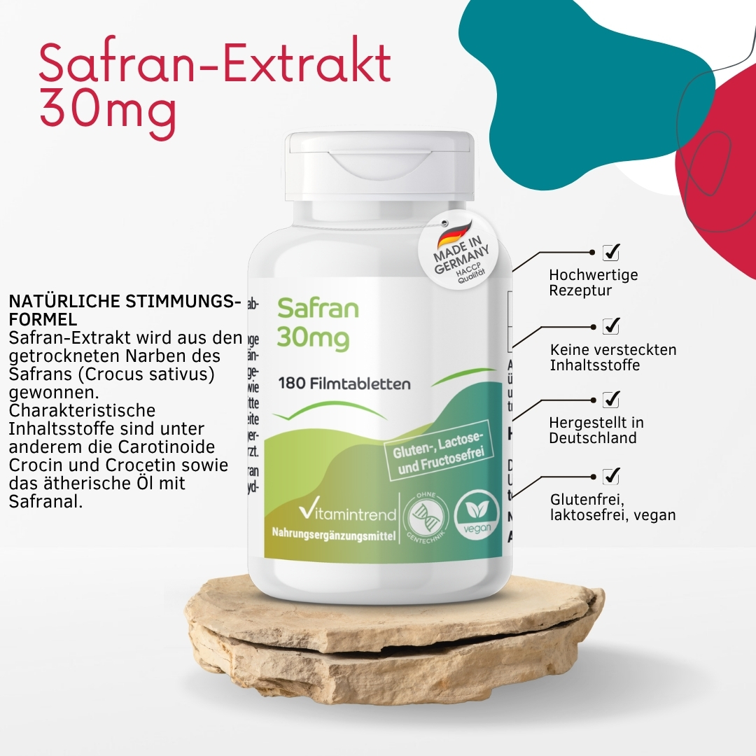 Safran 30mg - 180 Filmtabletten | Vitamintrend