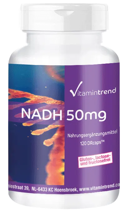 NADH 50mg - hochdosiert - vegan - 120 Kapseln
