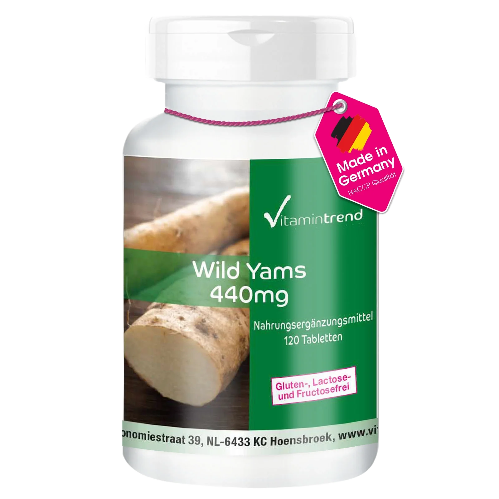 Wild Yams Extrakt 440mg - 120 Tabletten - 20% Diosgenin