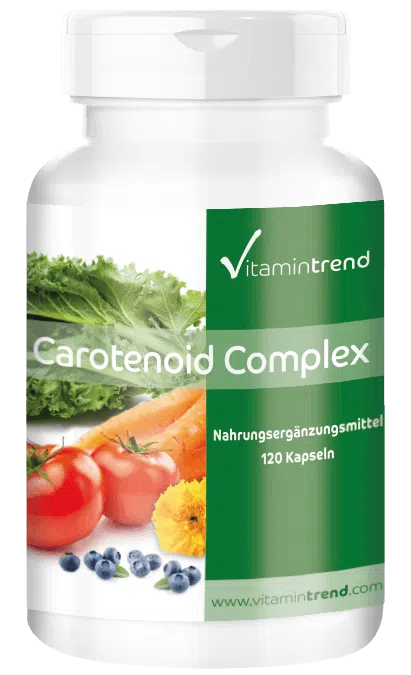 Cápsulas de complejo de carotenoides: mezcla natural de carotenoides ortomoleculares