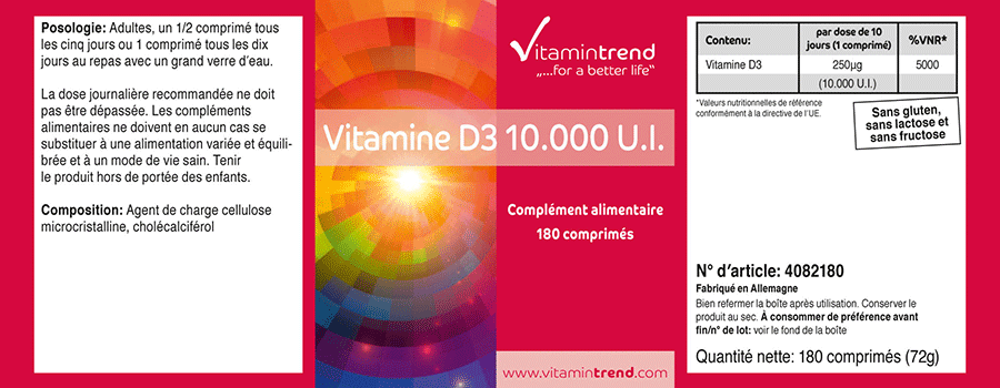 Vitamina D3 10.000 U.I. 180 Compresse